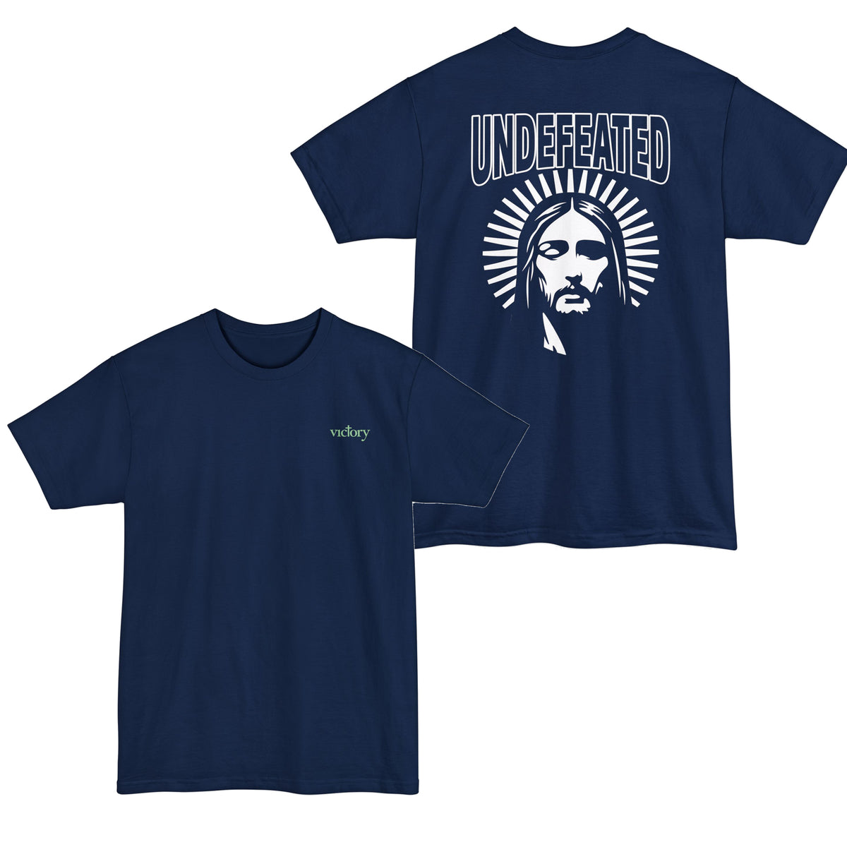 Victory/Undefeated Jesus T-Shirt — Tall, up to 4XLT