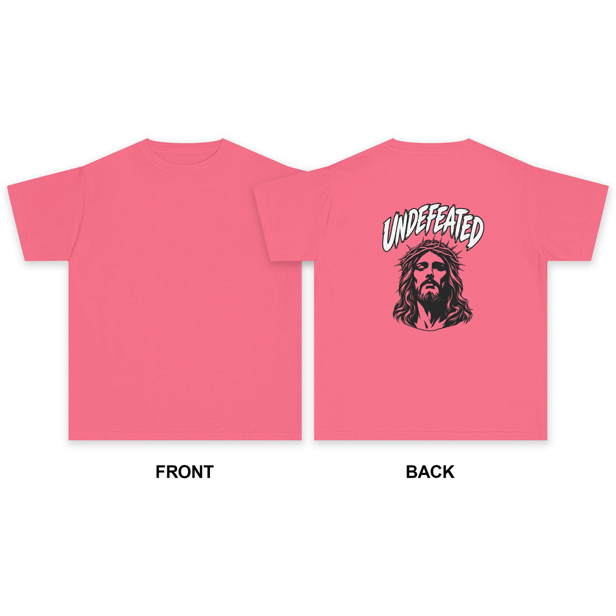 Undefeated Jesus Youth Tee — Christian Inspirational Graphic T-Shirt