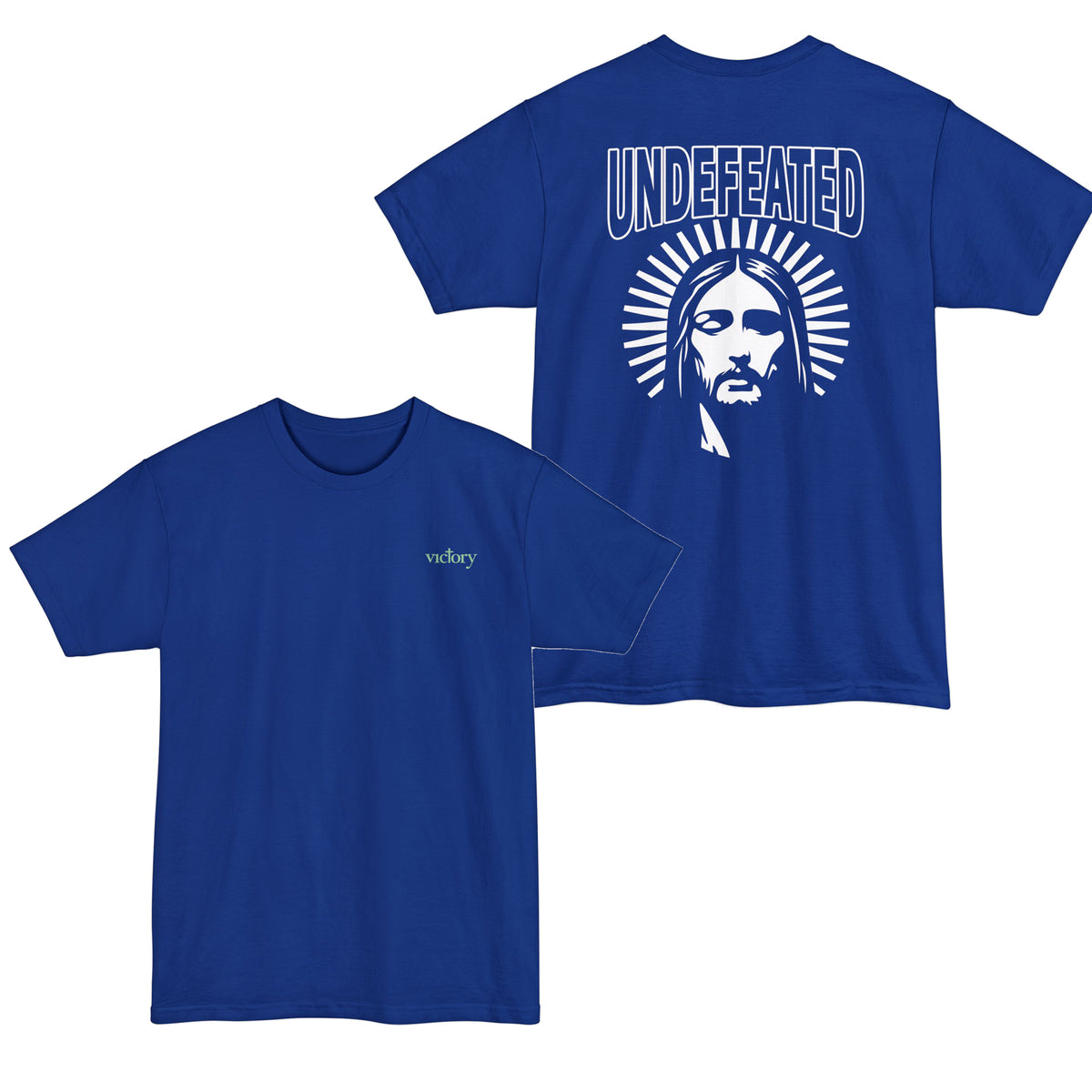 Victory/Undefeated Jesus T-Shirt — Tall, up to 4XLT