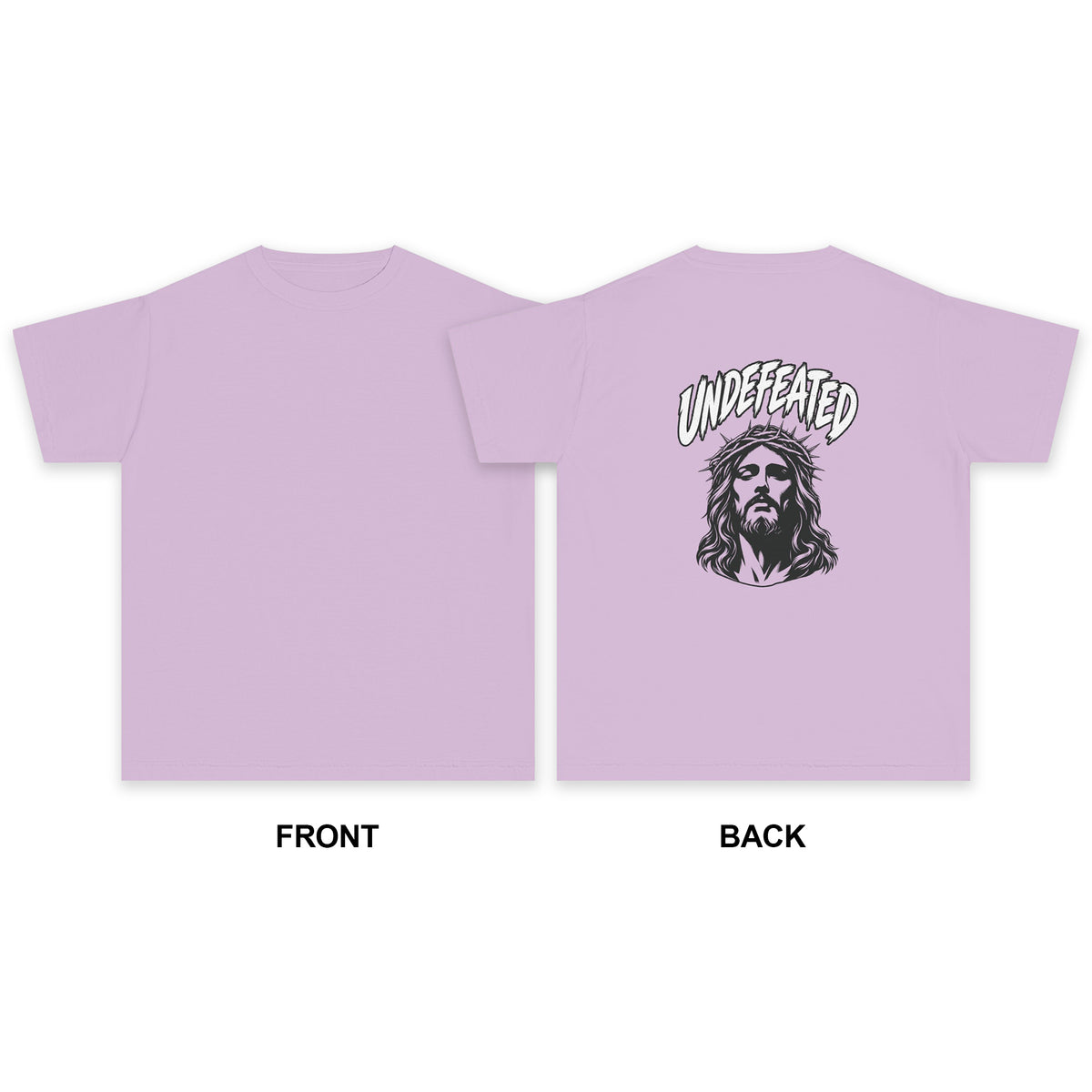 Undefeated Jesus Youth Tee — Christian Inspirational Graphic T-Shirt
