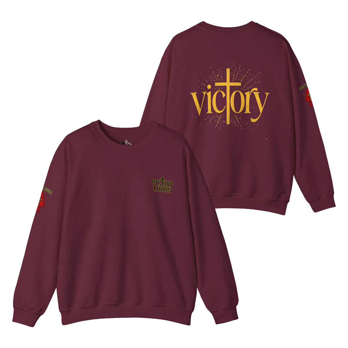 Undefeated Jesus Crewneck Sweatshirt — Victory Design