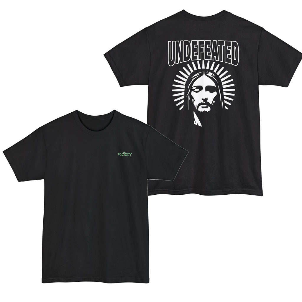 Victory/Undefeated Jesus T-Shirt — Tall, up to 4XLT