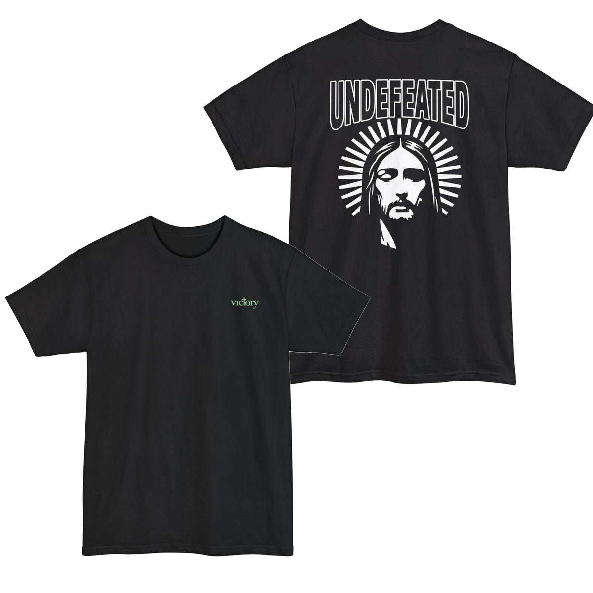 Victory/Undefeated Jesus T-Shirt — Tall, up to 4XLT
