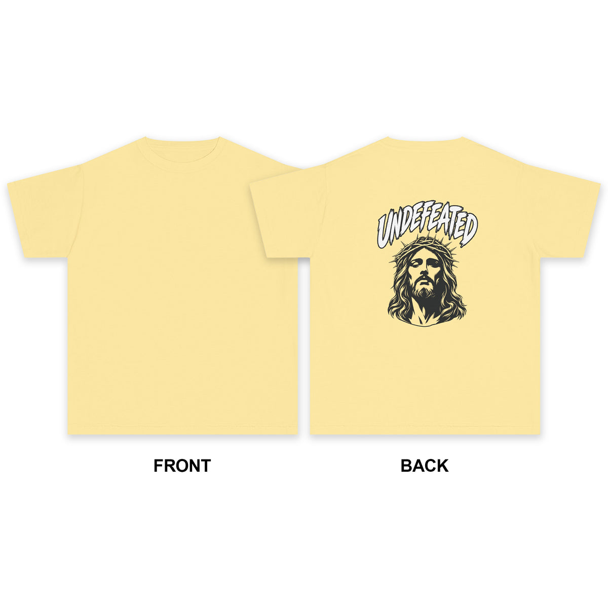 Undefeated Jesus Youth Tee — Christian Inspirational Graphic T-Shirt