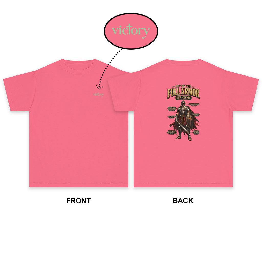 Youth Tee — "Put On The Full Armor of God" Christian Graphic