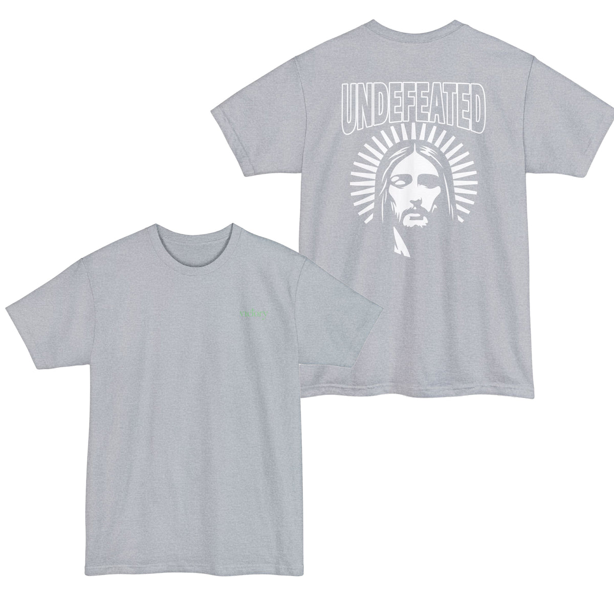 Victory/Undefeated Jesus T-Shirt — Tall, up to 4XLT
