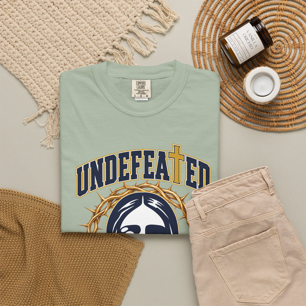 Undefeated Jesus T-Shirt — Christian Graphic Tee with Crown of Thorns