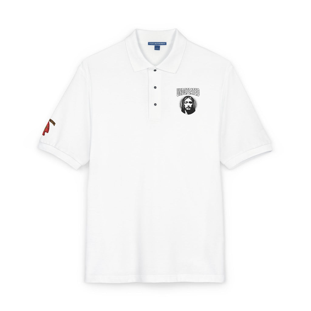 Embroidered 'Jesus' Portrait Polo — Up To 5XL