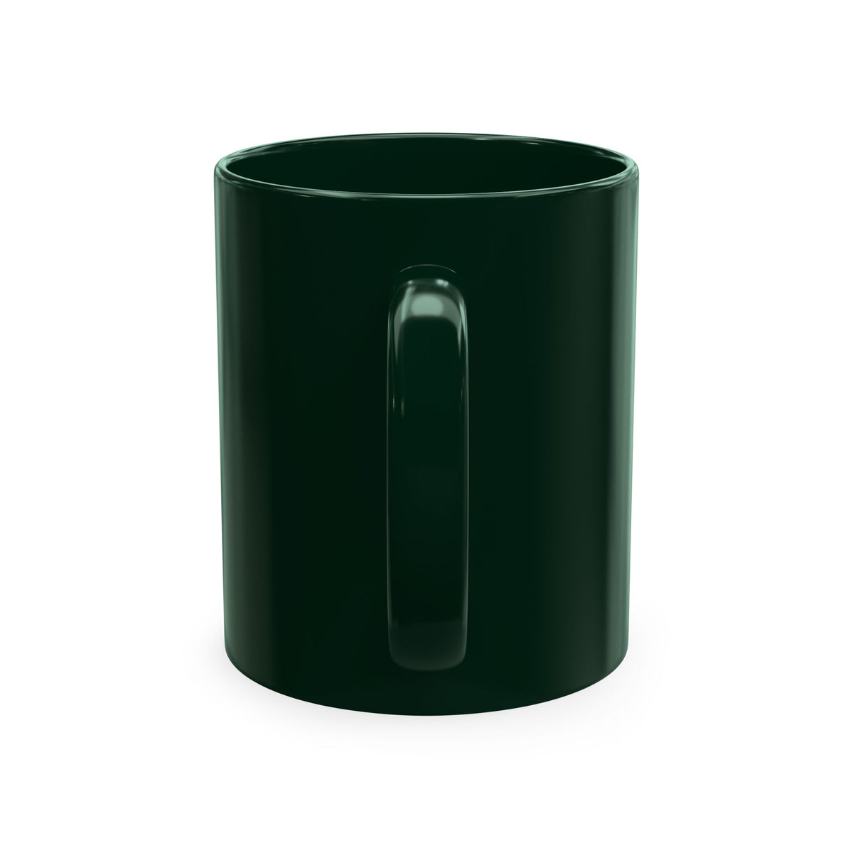 Undefeated Ceramic Mug — Black Motivational Coffee Cup with Vintage Portrait