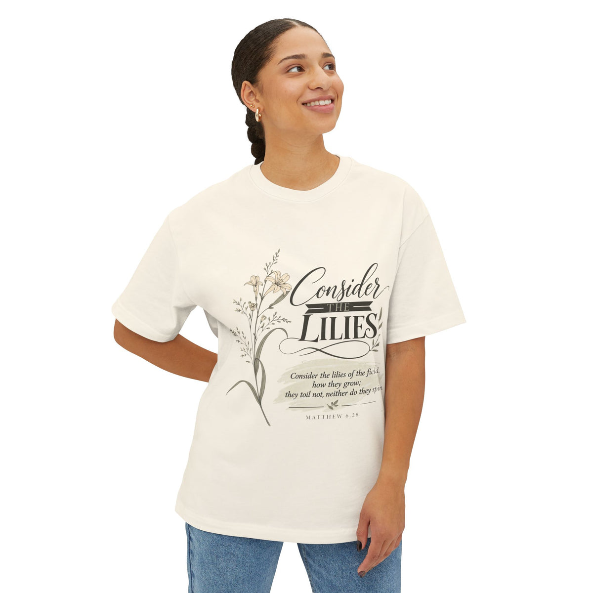 Consider Lilies Tee — Floral Faith Graphic T‑Shirt