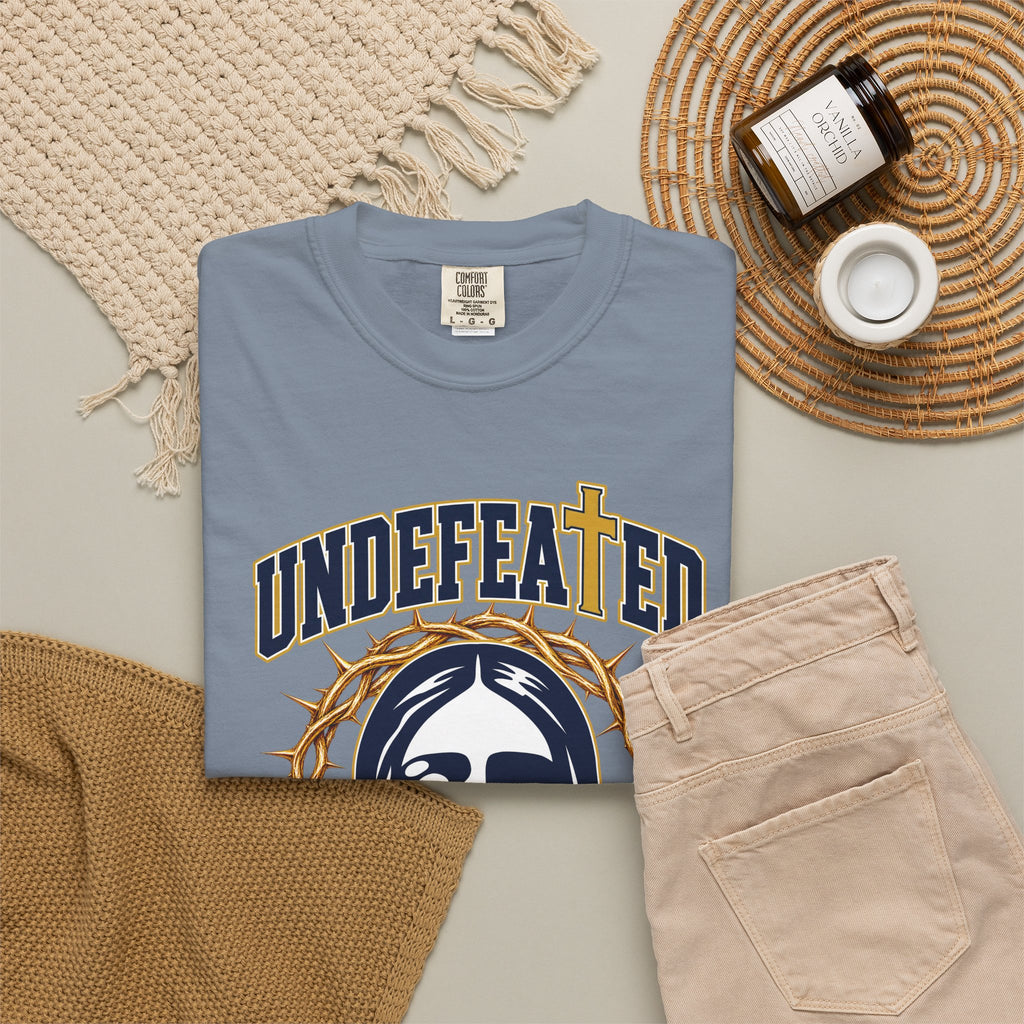 Undefeated Jesus T-Shirt — Christian Graphic Tee with Crown of Thorns