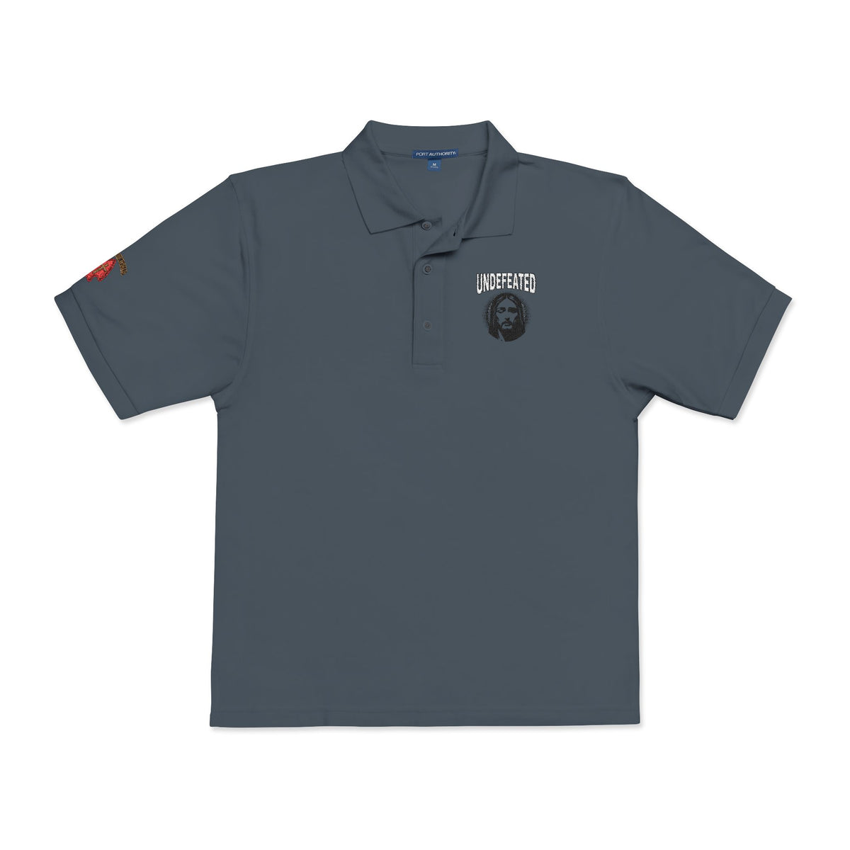 Embroidered 'Jesus' Portrait Polo — Up To 5XL