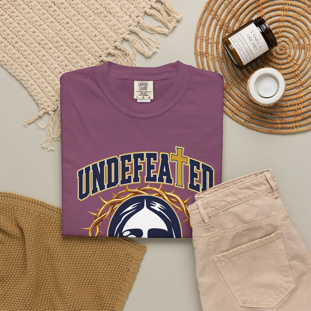 Undefeated Jesus T-Shirt — Christian Graphic Tee with Crown of Thorns