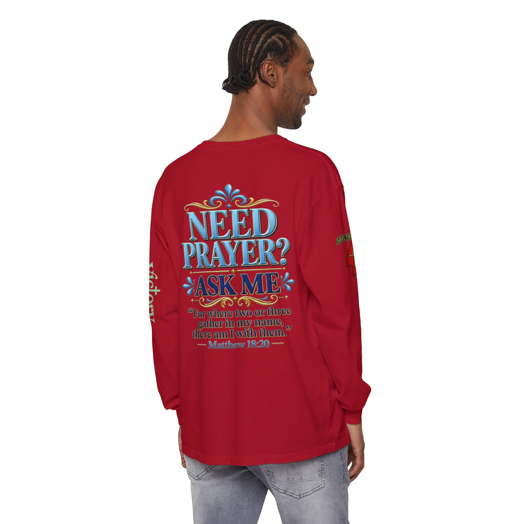 Need Prayer? Long Sleeve Tee — Start the Conversation