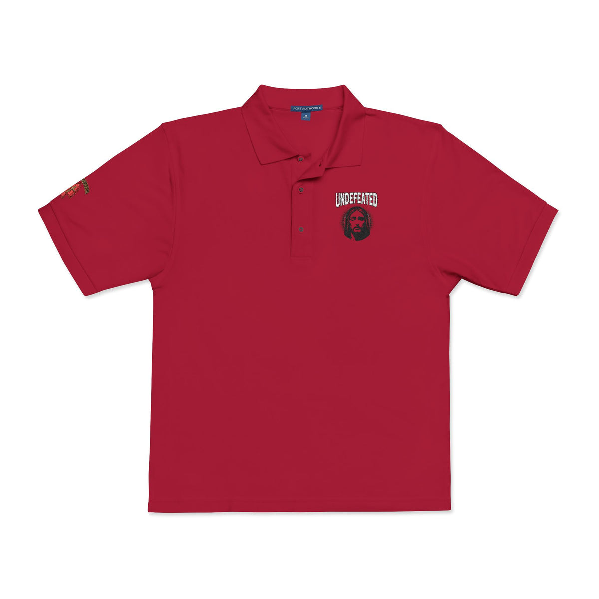 Embroidered 'Jesus' Portrait Polo — Up To 5XL
