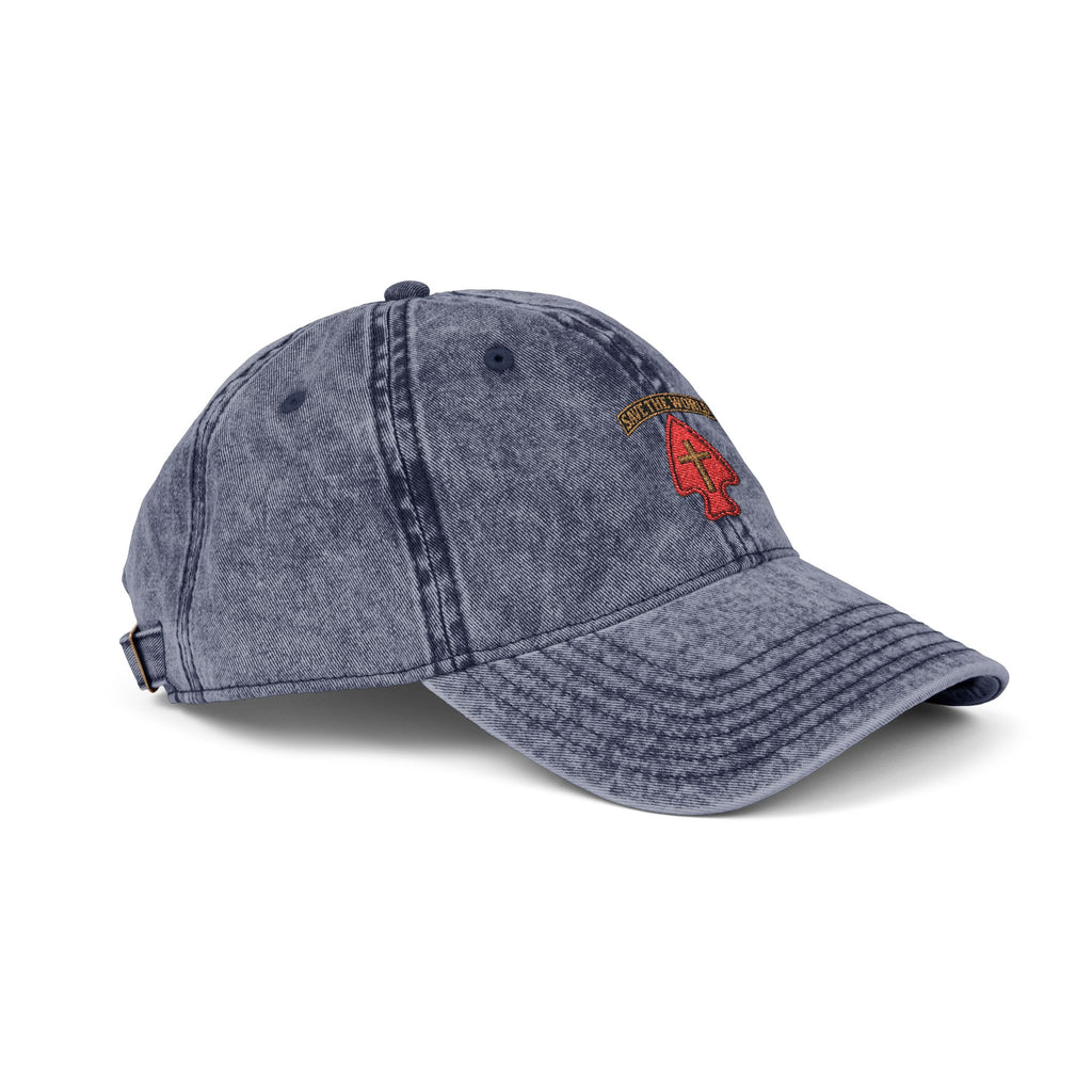 Vintage Embroidered Cap — Save the World Tab