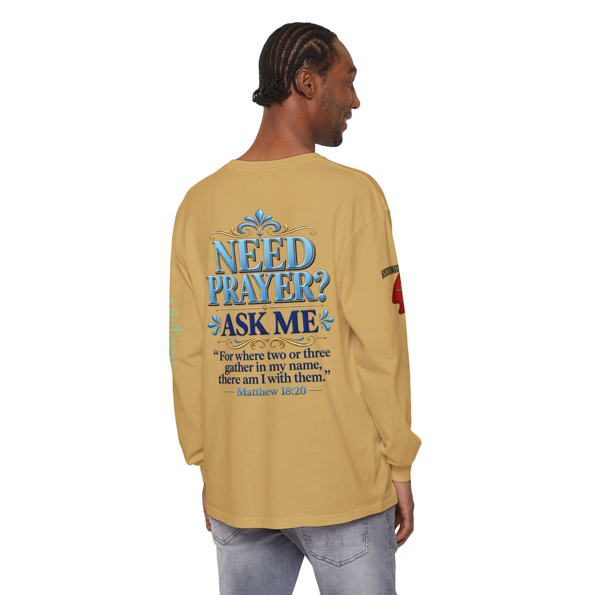 Need Prayer? Long Sleeve Tee — Start the Conversation