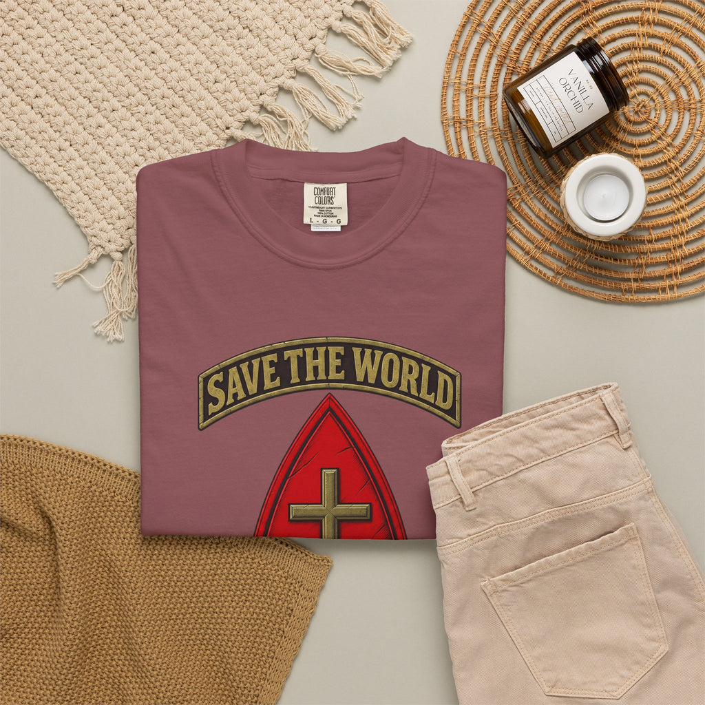 Save The World Christian T-Shirt, Front Design