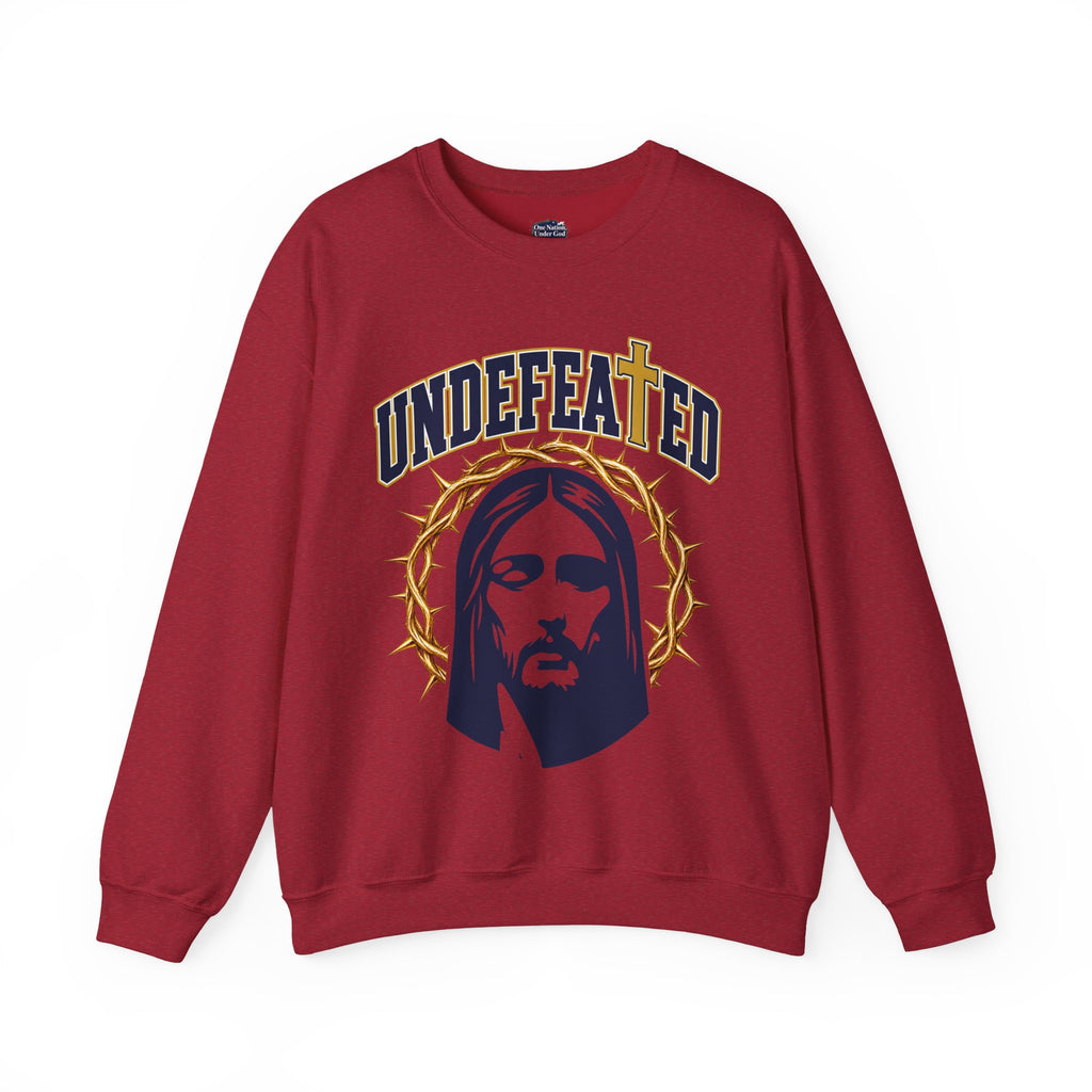 Undefeated Jesus Crewneck Sweatshirt — Up to 5XL