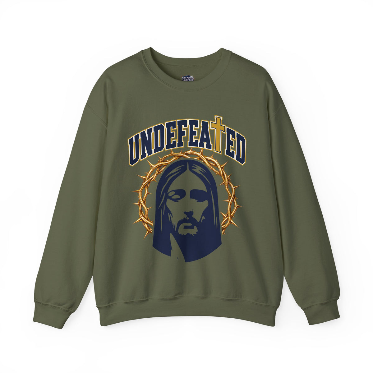 Undefeated Jesus Crewneck Sweatshirt — Up to 5XL