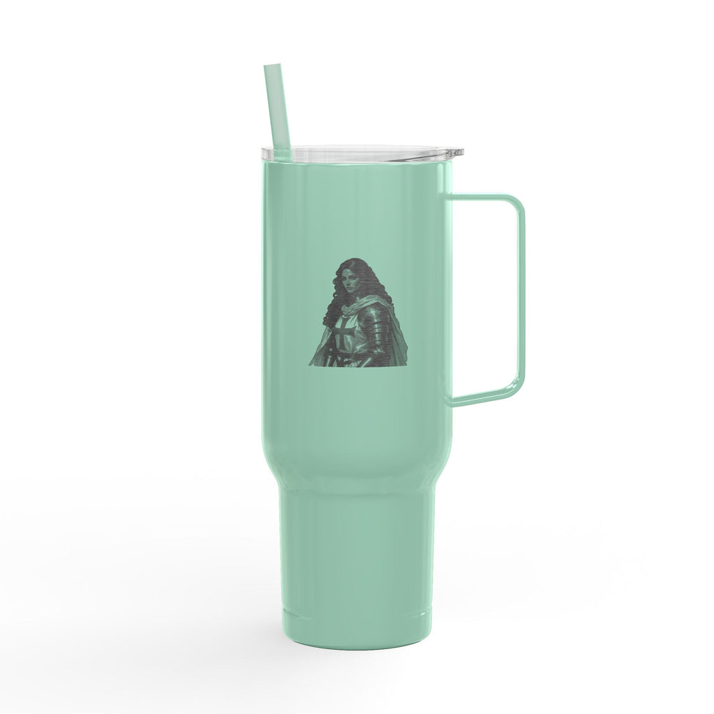 40oz Engraved Insulated Tumbler with Handle & Lid — 'Victory' Splash Design