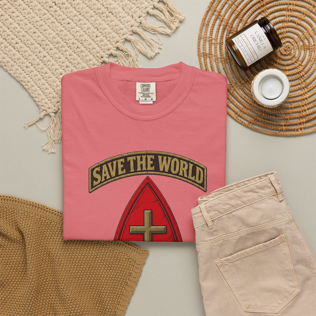Save The World Christian T-Shirt, Front Design
