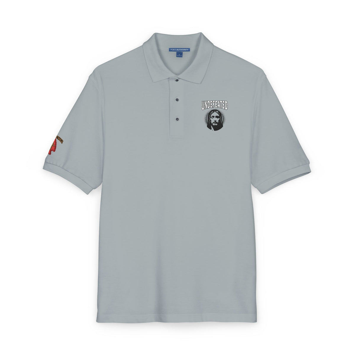 Embroidered 'Jesus' Portrait Polo — Up To 5XL