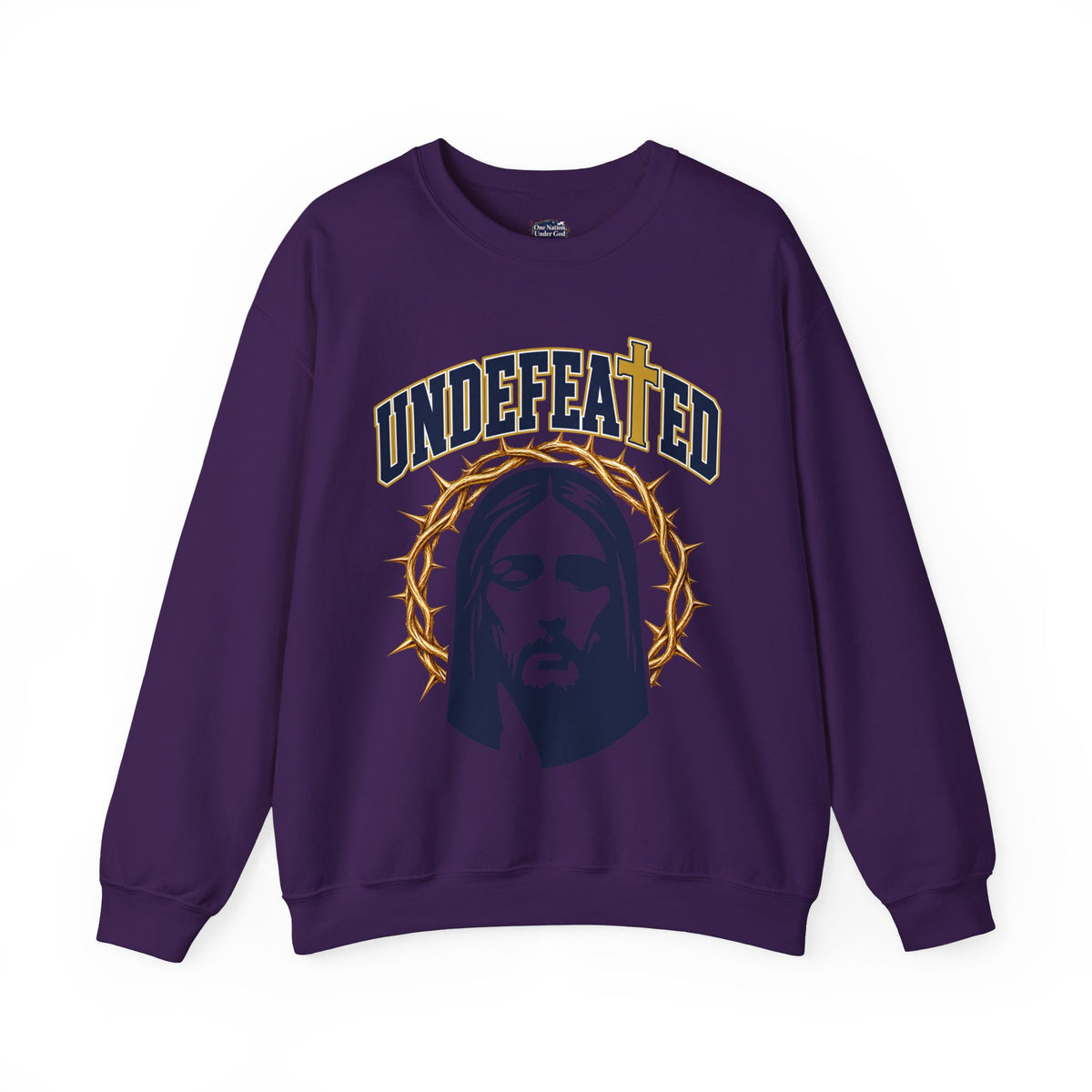 Undefeated Jesus Crewneck Sweatshirt — Up to 5XL