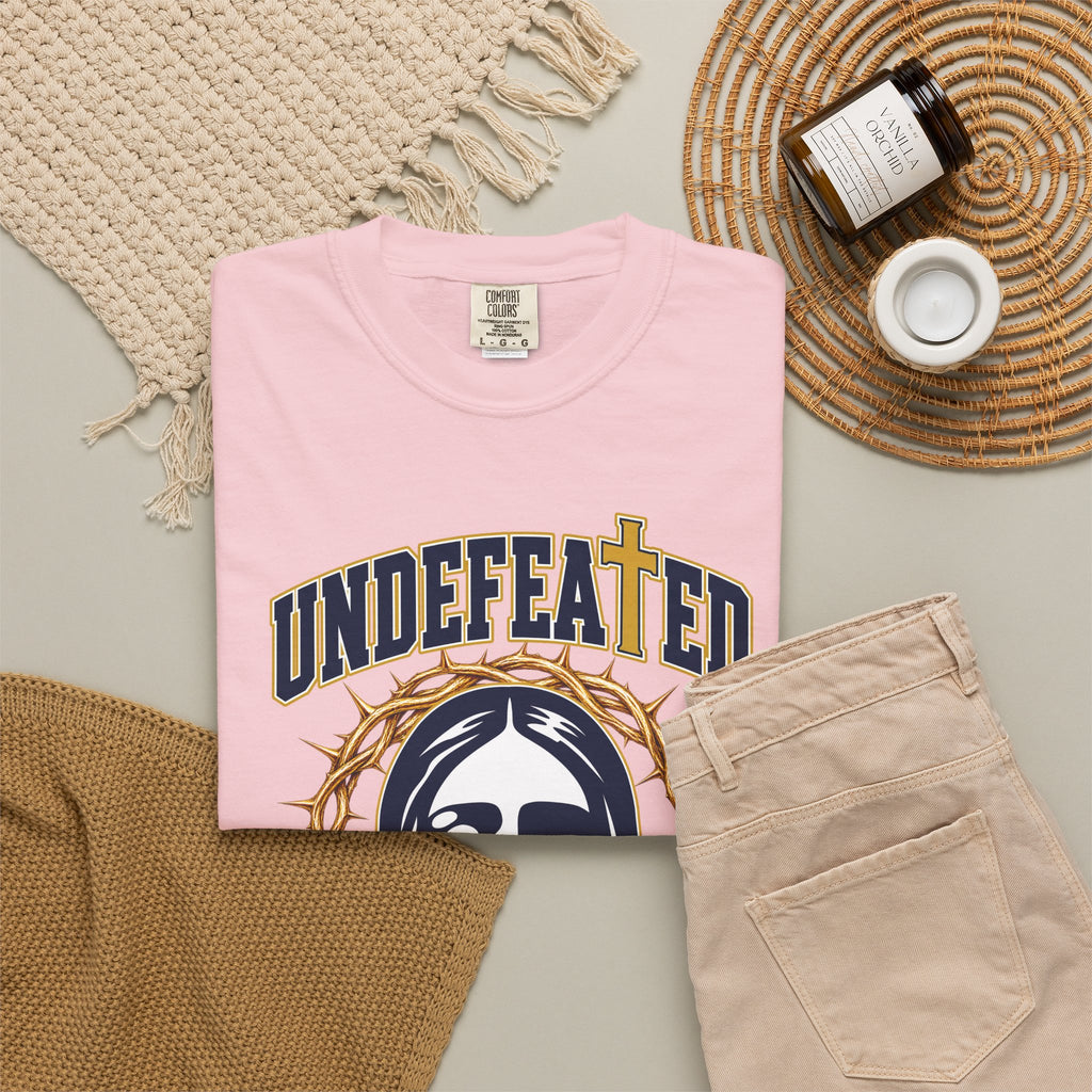Undefeated Jesus T-Shirt — Christian Graphic Tee with Crown of Thorns