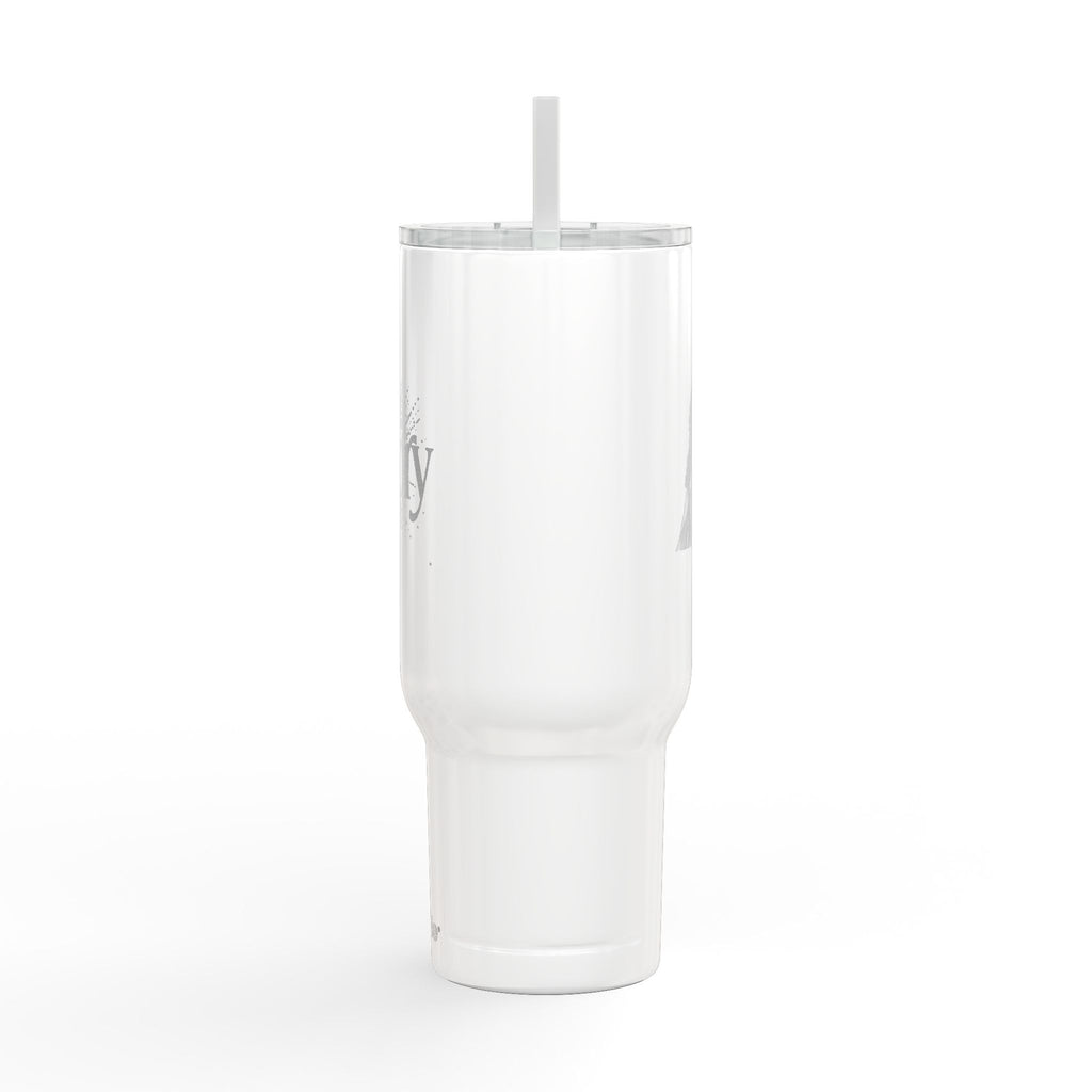 40oz Engraved Insulated Tumbler with Handle & Lid — 'Victory' Splash Design