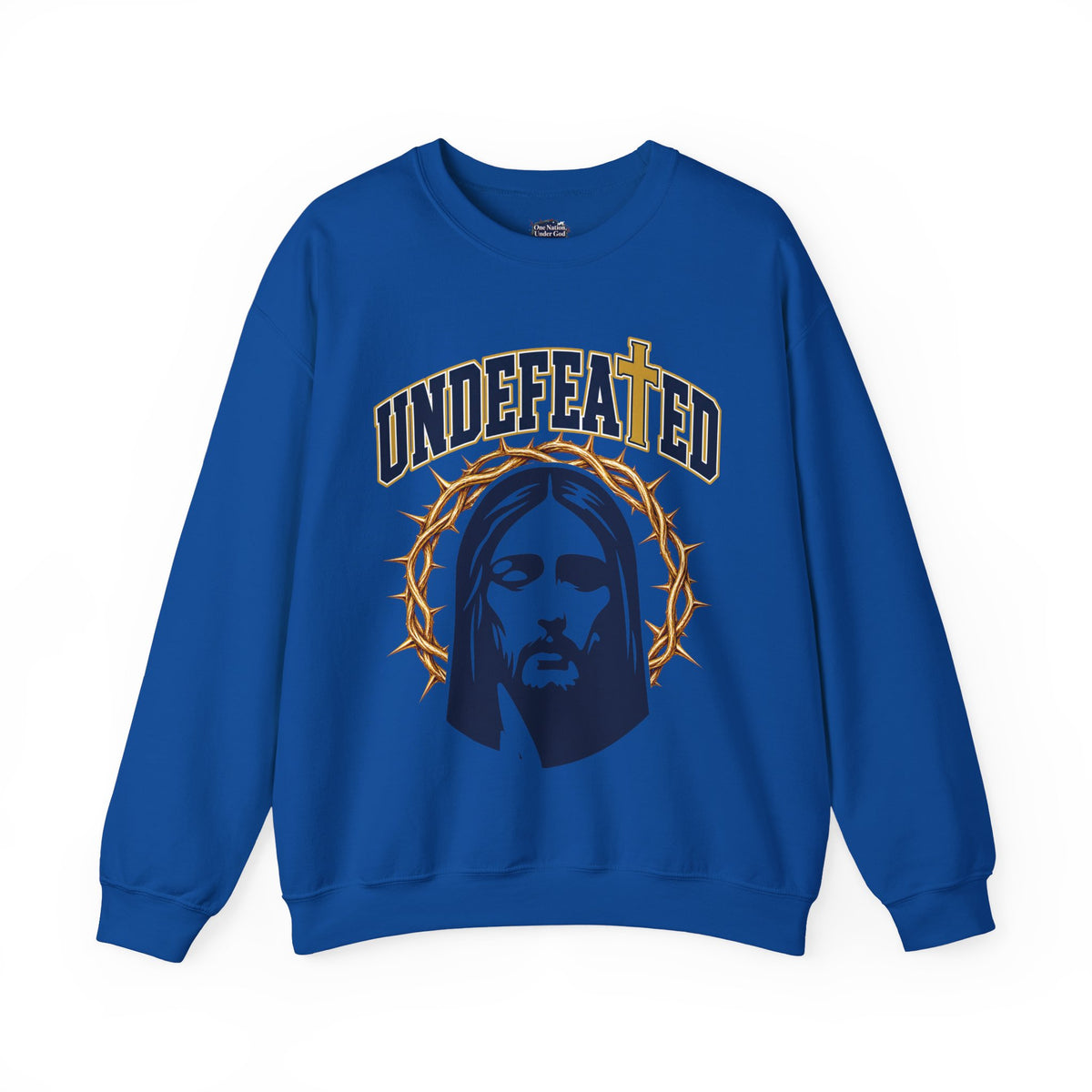 Undefeated Jesus Crewneck Sweatshirt — Up to 5XL