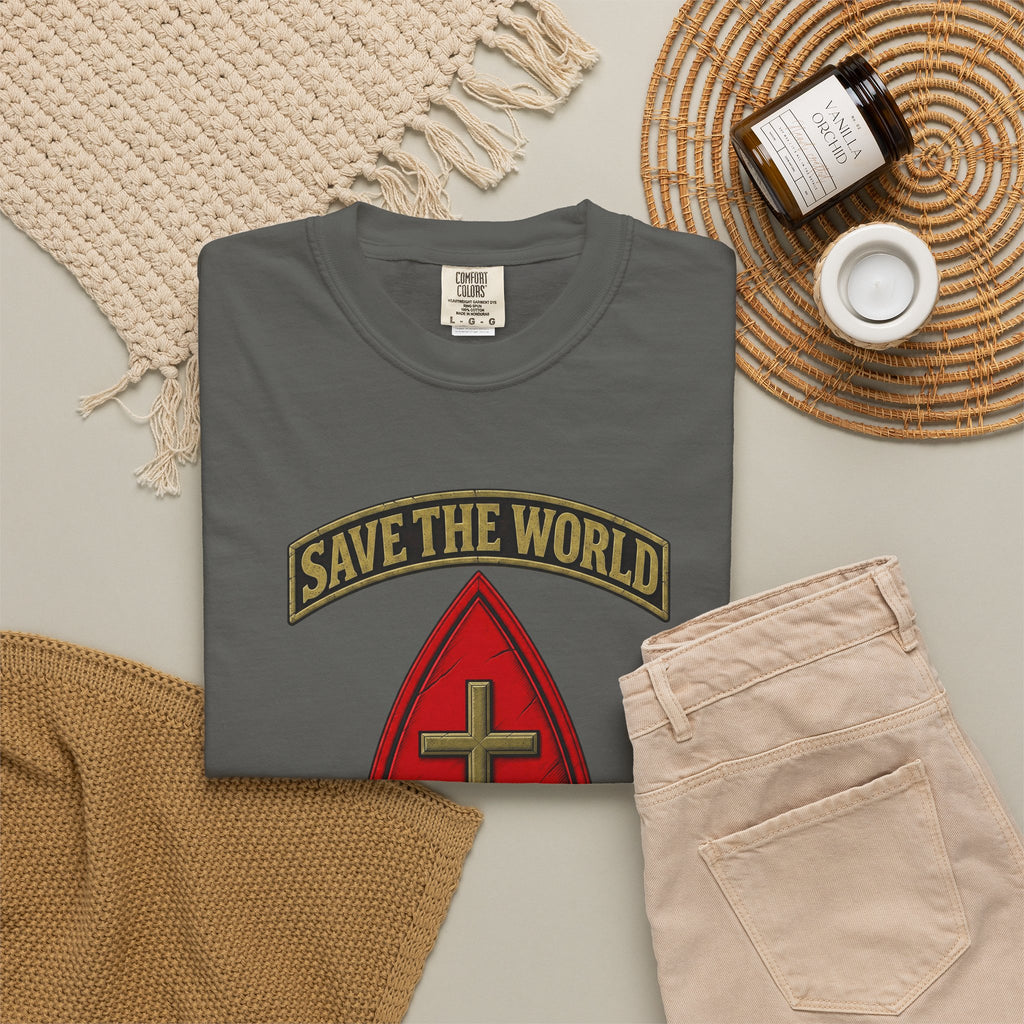 Save The World Christian T-Shirt, Front Design