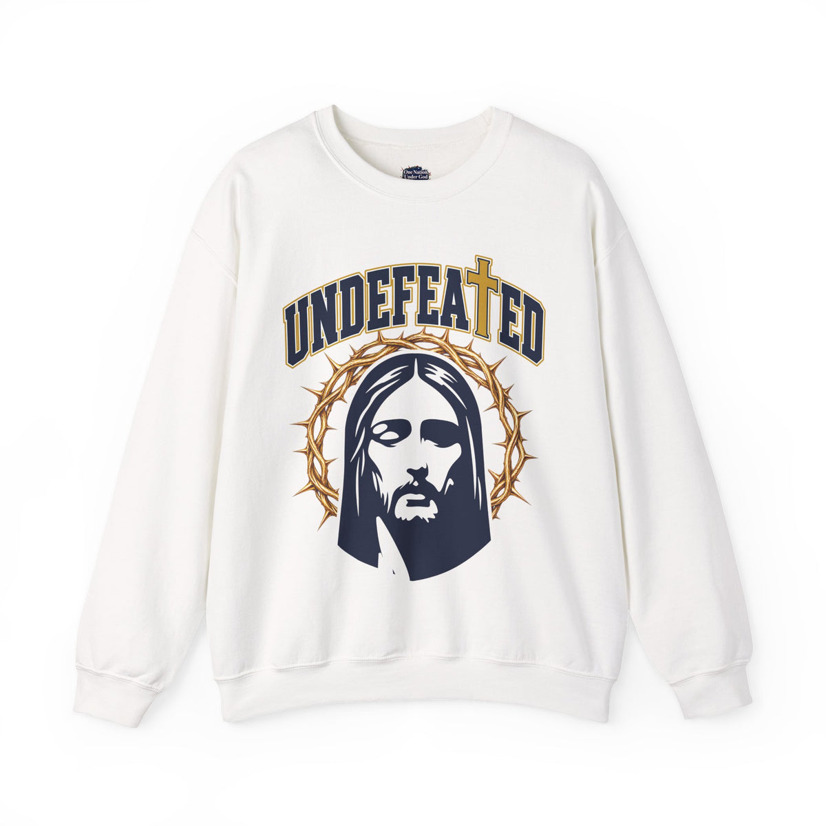 Undefeated Jesus Crewneck Sweatshirt — Up to 5XL