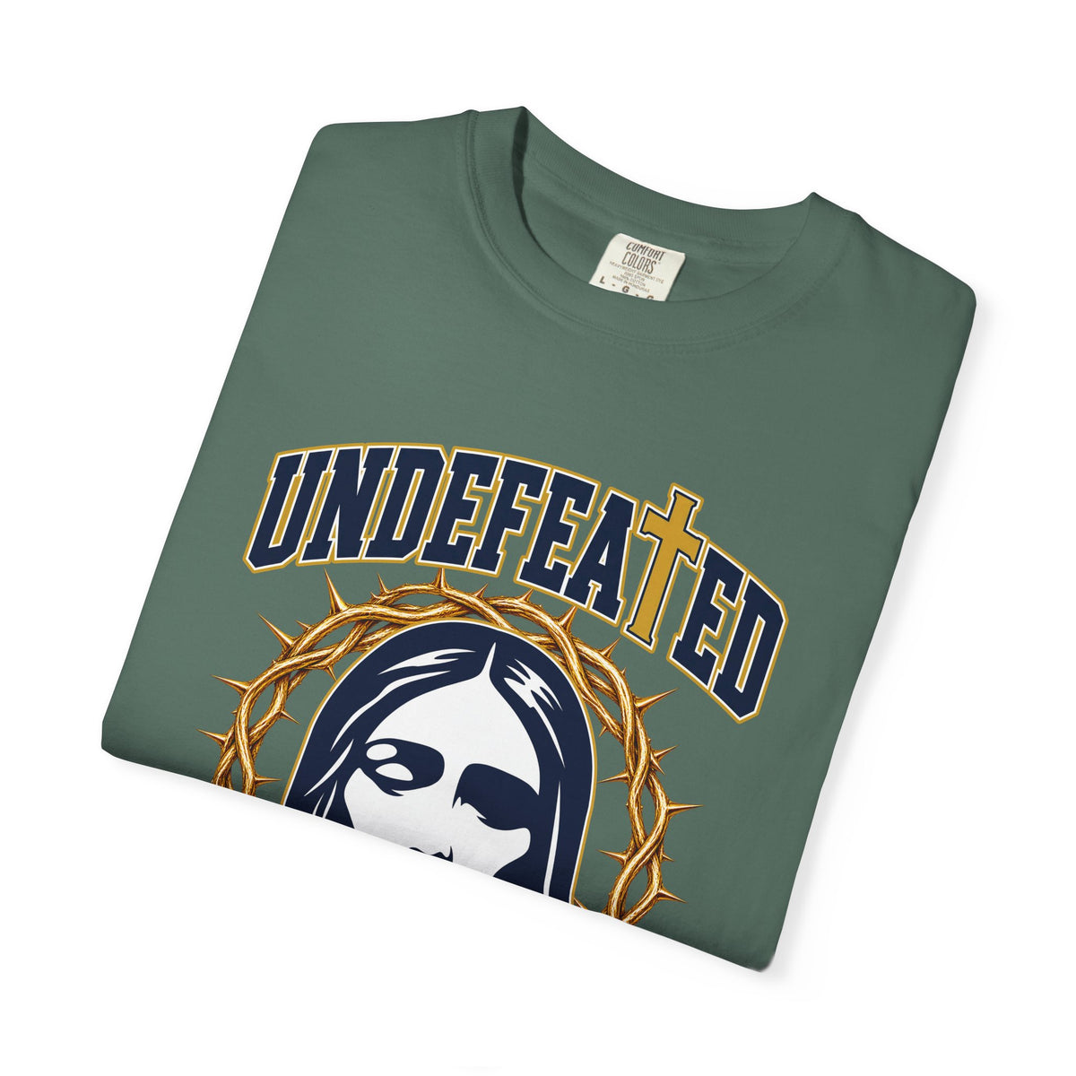 Undefeated Jesus T-Shirt — Christian Graphic Tee with Crown of Thorns