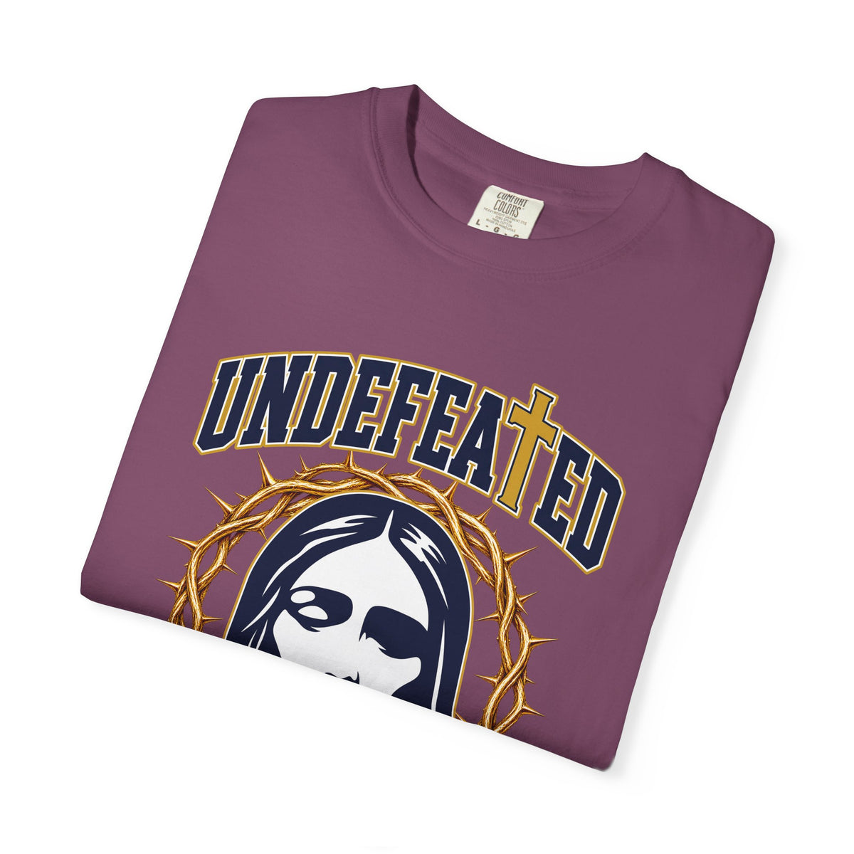 Undefeated Jesus T-Shirt — Christian Graphic Tee with Crown of Thorns