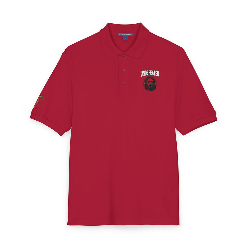 Embroidered 'Jesus' Portrait Polo — Up To 5XL