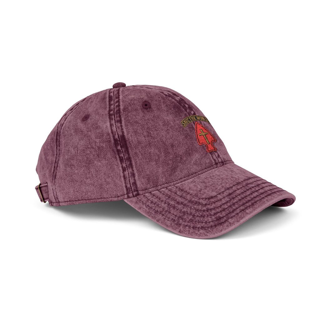 Vintage Embroidered Cap — Save the World Tab