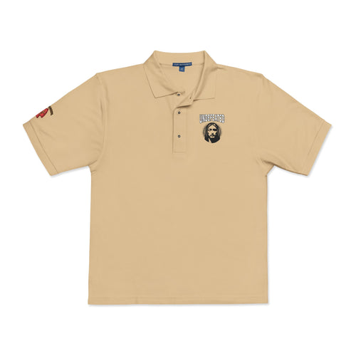 Embroidered 'Jesus' Portrait Polo — Up To 5XL