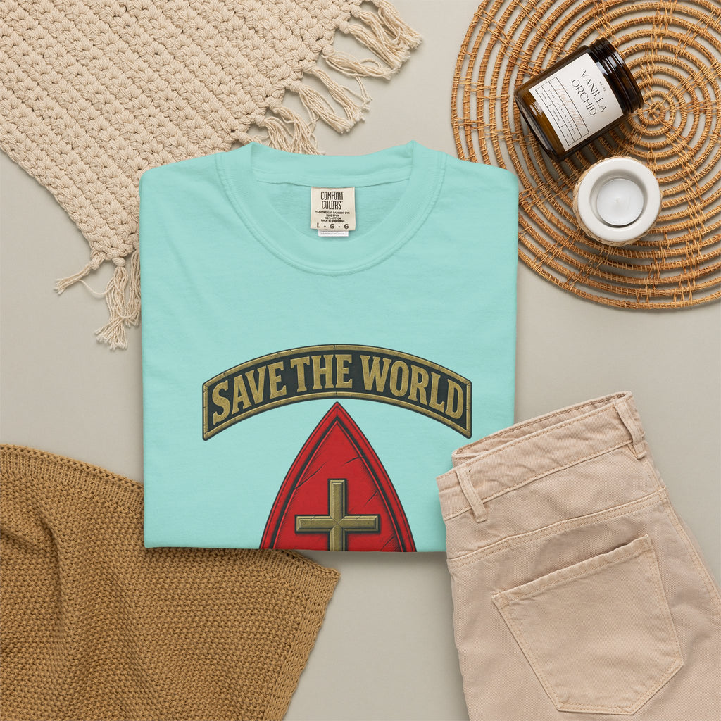 Save The World Christian T-Shirt, Front Design