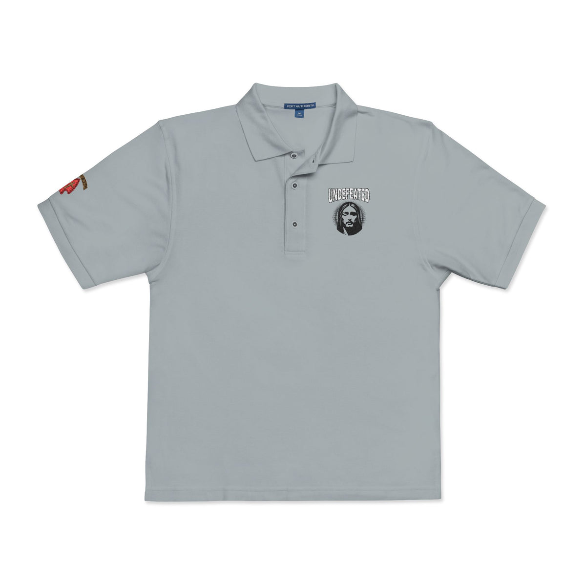 Embroidered 'Jesus' Portrait Polo — Up To 5XL