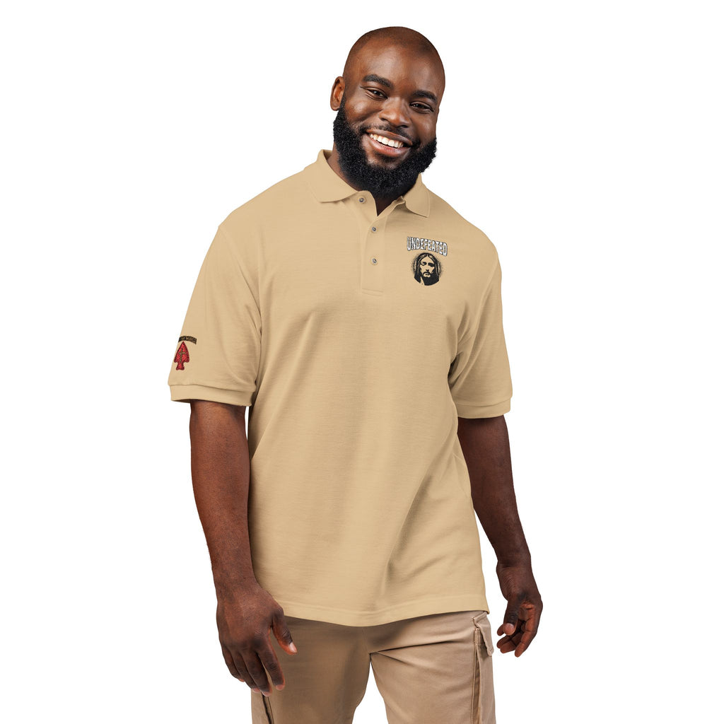Embroidered 'Jesus' Portrait Polo — Up To 5XL