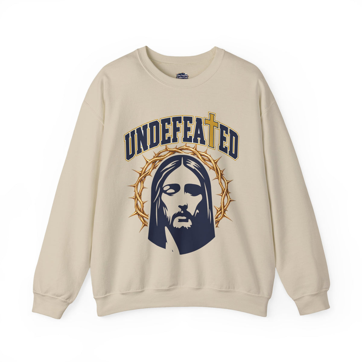 Undefeated Jesus Crewneck Sweatshirt — Up to 5XL