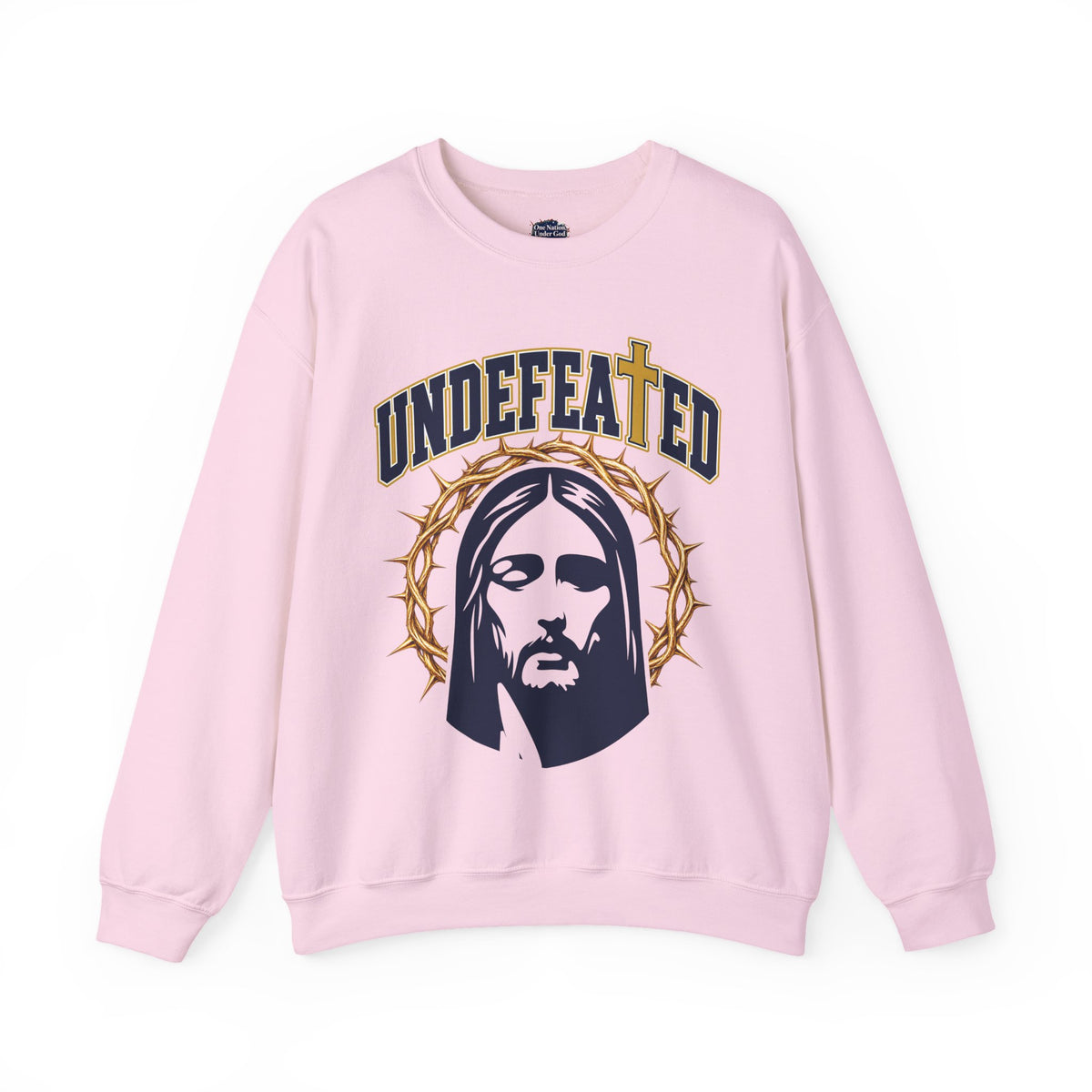 Undefeated Jesus Crewneck Sweatshirt — Up to 5XL
