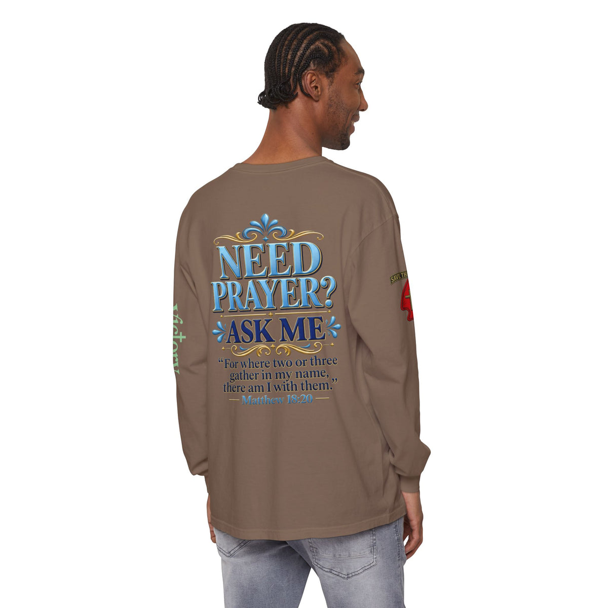 Need Prayer? Long Sleeve Tee — Start the Conversation