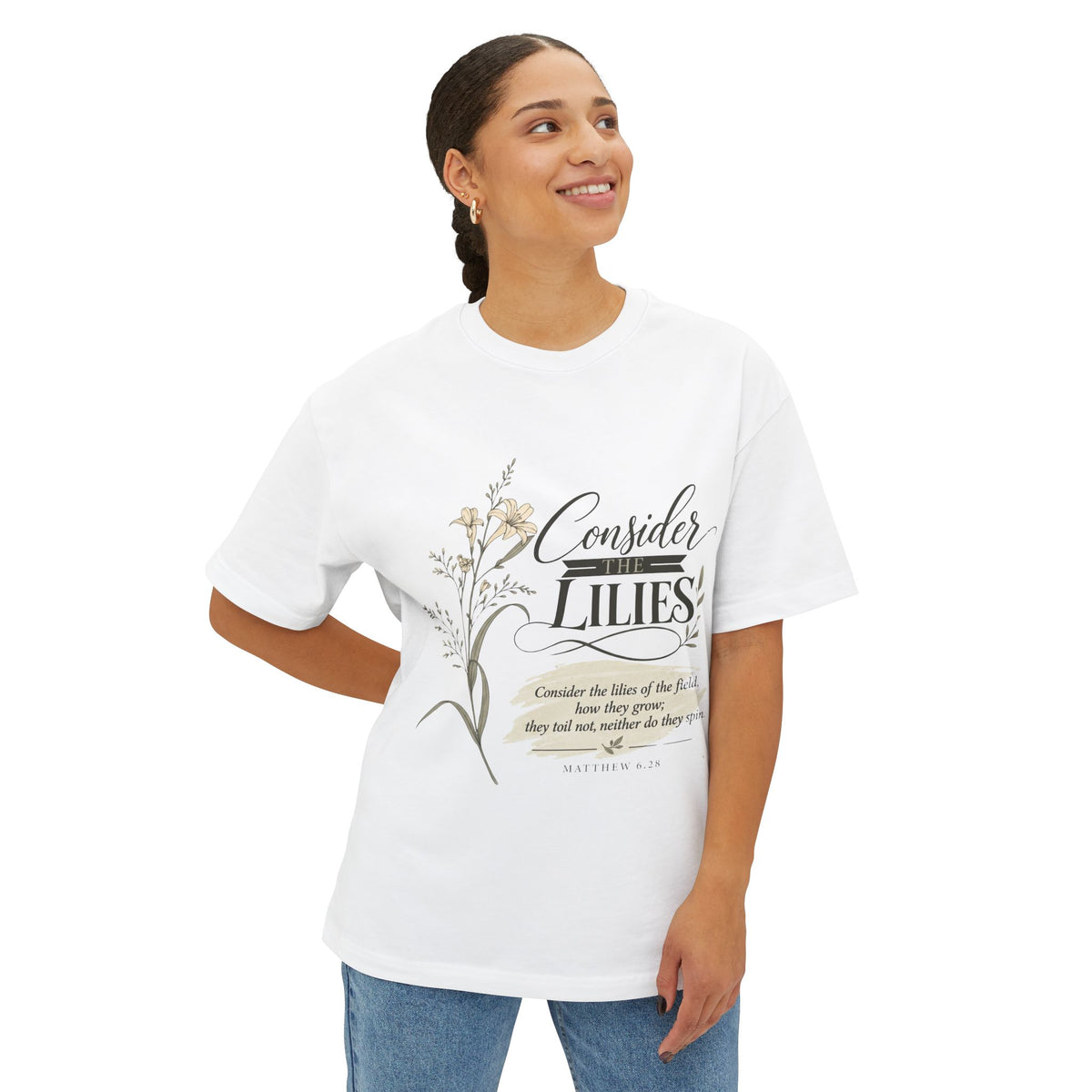 Consider Lilies Tee — Floral Faith Graphic T‑Shirt
