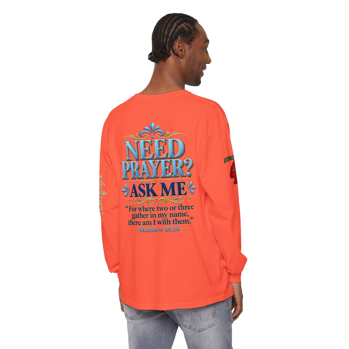 Need Prayer? Long Sleeve Tee — Start the Conversation