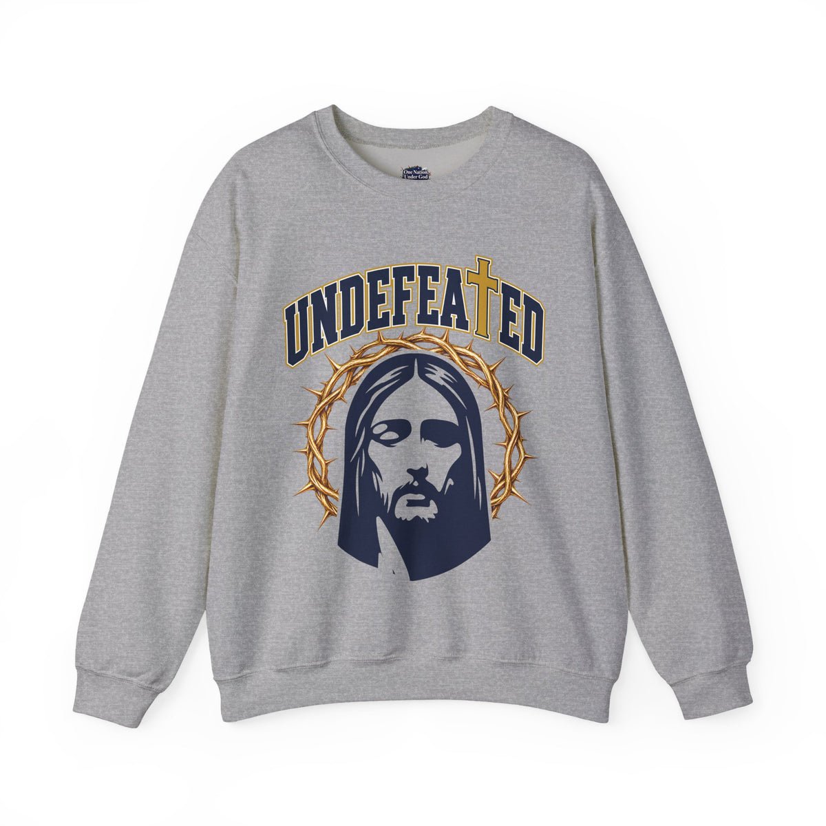 Undefeated Jesus Crewneck Sweatshirt — Up to 5XL