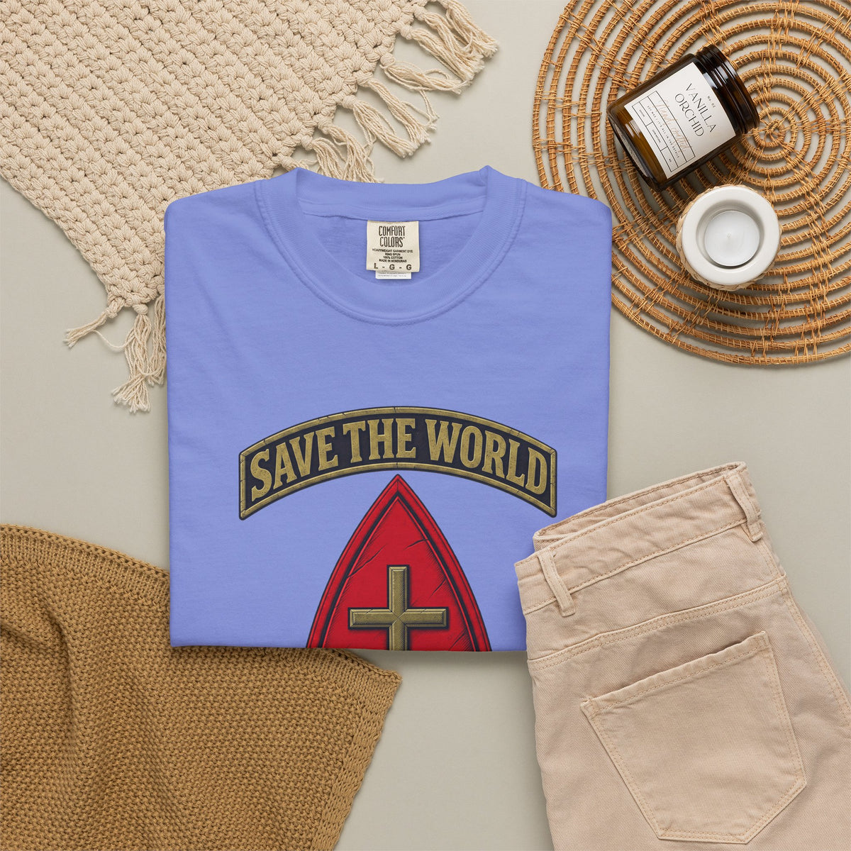 Save The World Christian T-Shirt, Front Design