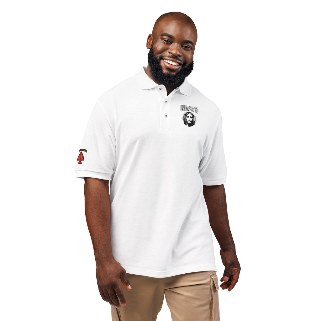 Embroidered 'Jesus' Portrait Polo — Up To 5XL