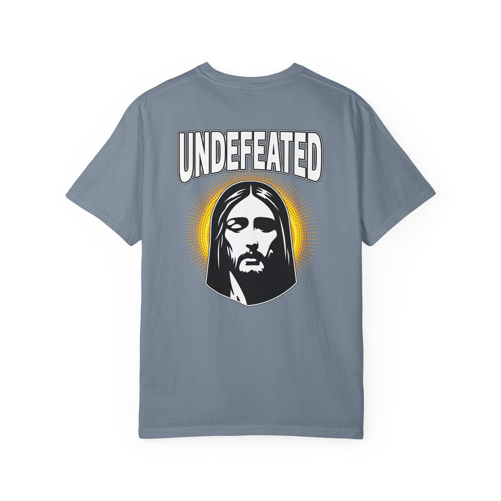 T-Shirt — "Undefeated" Jesus Graphic Tee (Christian Inspirational)